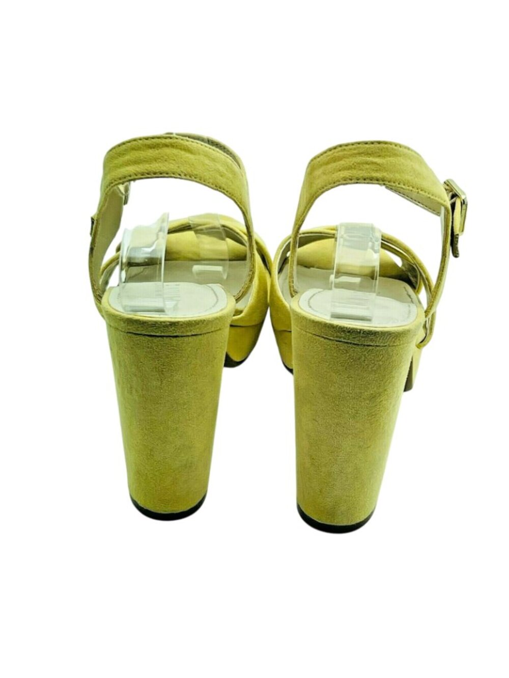 ANNE KLEIN Womens Shoes Sz 7.5M Gold Suede Heels - Picture 4 of 7